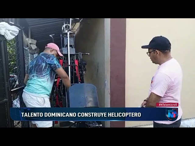 ⁣Talento dominicano construye helicóptero en Moca