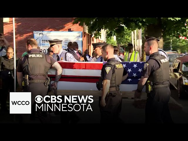 ⁣Minneapolis police officer killed in line of duty returns home to Connecticut