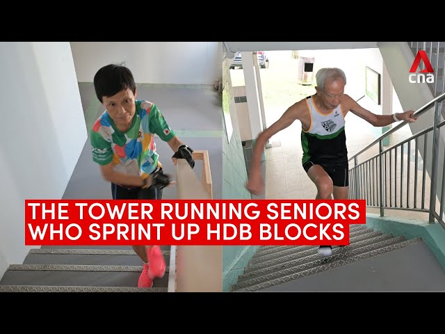 ⁣Meet the tower running seniors who climb up to 50 storeys on a weekly basis