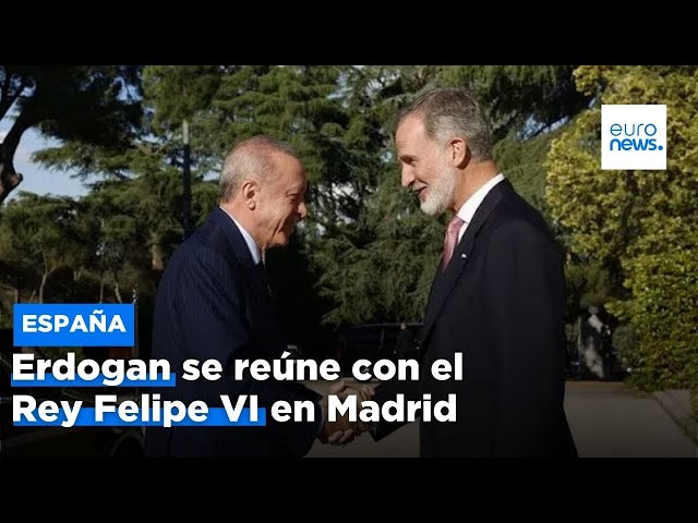 ⁣El presidente turco Erdogan se reúne en España con el Rey Felipe VI, precumbre entre ambos países