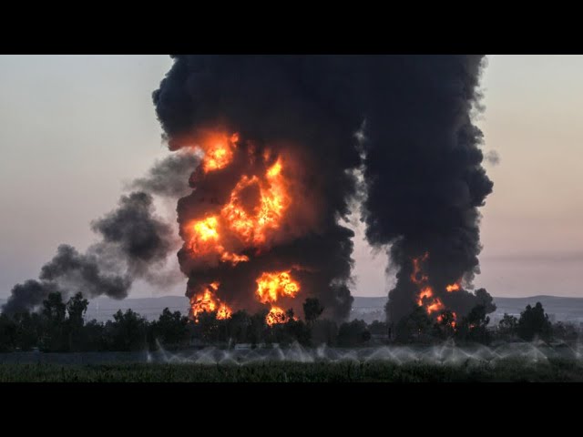 ⁣ОГО! Пожежа на нафтопереробному заводі в Іраку Fire at oil refinery in northern Iraq