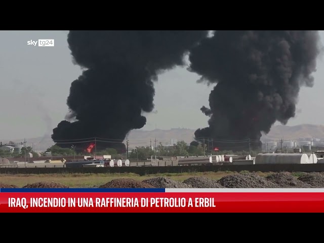 ⁣Incendio in una raffineria di petrolio nel nord dell'Iraq