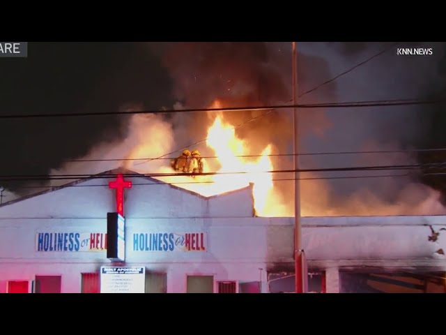 ⁣South LA church catches fire for second time in one week