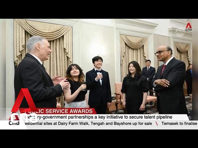 ⁣3 business leaders receive national honours for contributions to Singapore