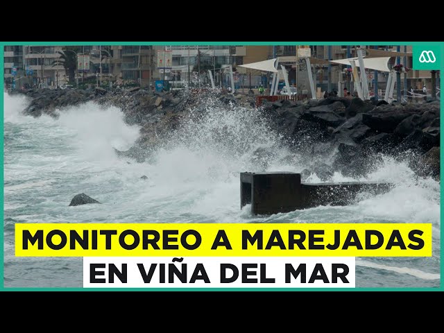 ⁣EN VIVO | Así están las fuertes marejadas en Valparaíso por el sistema frontal