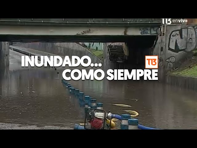 ⁣Triste clásico: Paso bajo nivel en Departamental con Gran Avenida se inunda otra vez