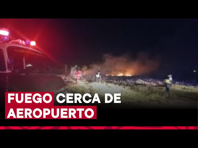 ⁣Tingo María: controlan incendio en inmediaciones de aeropuerto