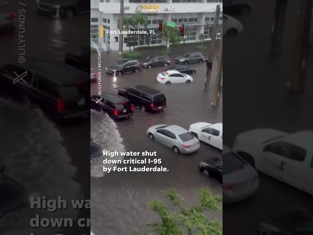 ⁣South Florida battered by heavy rain, flooding #Shorts
