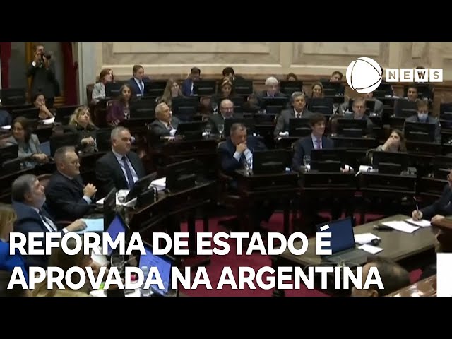 ⁣Reforma de estado é aprovada pelo Senado argentino