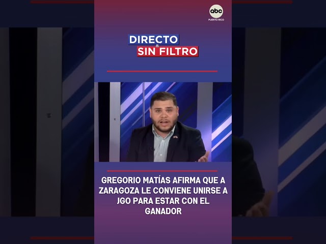 ⁣DySF: Gregorio Matías afirma que a Zaragoza le conviene unirse a JGo para estar con el ganador.