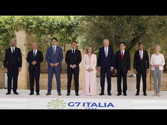 ⁣La cumbre del G7 comienza en Italia con un acuerdo para usar activos rusos para ayudar a Ucrania