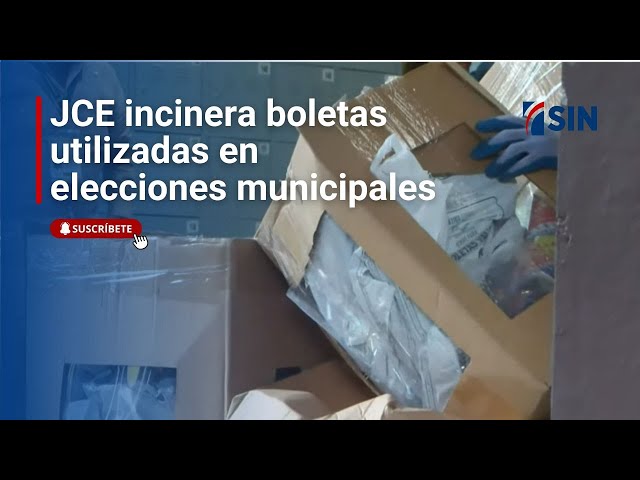 ⁣JCE incinera boletas utilizadas en elecciones municipales