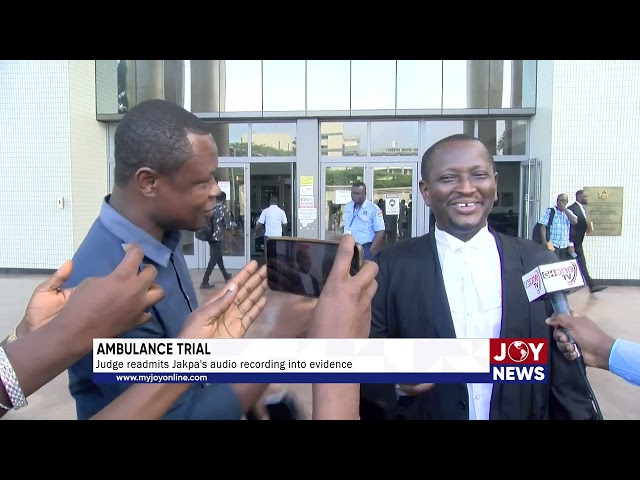 ⁣Ambulance Trial: Judge readmits Jakpa's audio recording into evidence. #JoyNews