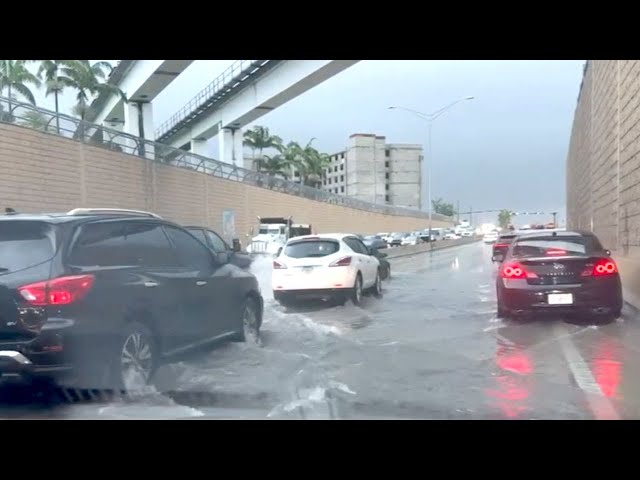 ⁣Declaran estado de emergencia en Miami tras fuertes inundaciones tras días de lluvias intentas