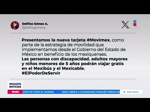 ⁣Delfina Gómez presenta la tarjeta Movimex