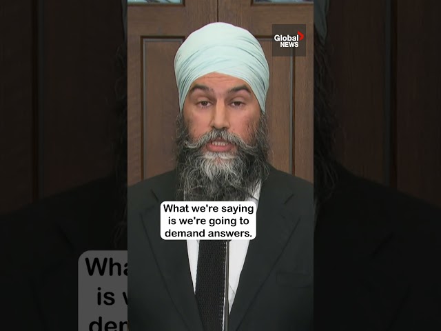 ⁣Reporter presses Singh on why NDP continues “to prop up” Liberals amid foreign interference report
