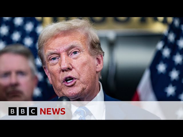 ⁣Donald Trump visits Capitol Hill for first time since Jan 6 riot | BBC News