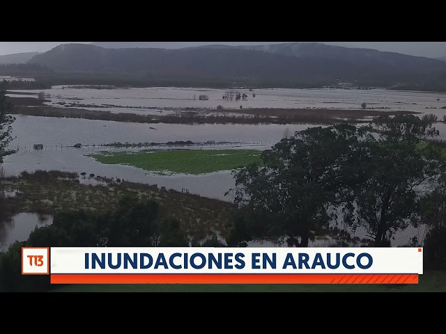 ⁣Impactante: Sobrevuelo refleja la magnitud de las inundaciones en Arauco