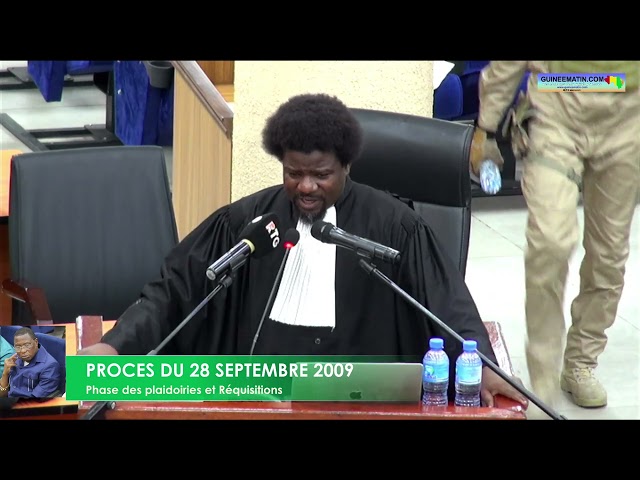 ⁣Procès du 28 septembre : plaidoirie de Me Jocamey Haba, avocat de l'ex patron du CNDD, Dadis Ca