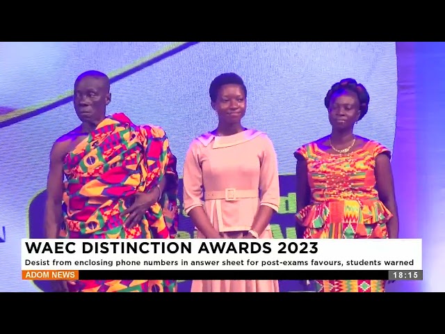 ⁣WAEC Distinction Awards 2023: Desist from enclosing phone numbers in answer sheet for exams favours.