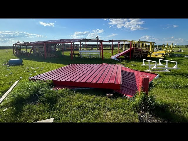 ⁣Tornado touches down in Swan Lake First Nation, causing damages to their powwow grounds