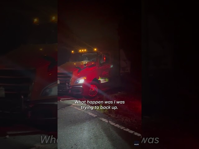 ⁣Dramatic video: Truck driver narrowly escapes after train crashes into tractor-trailer #Shorts