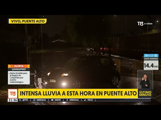 ⁣Así luce la situación en Puente Alto tras intensas lluvias