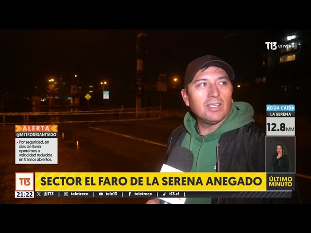 ⁣Ráfaga e intensas lluvias en La Serena