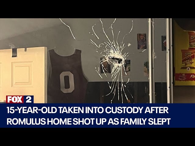⁣15-year-old taken into custody after Romulus home shot up