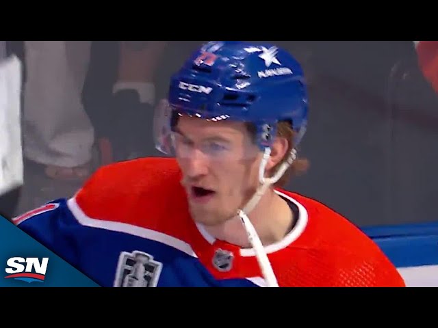 ⁣Ryan McLeod Tips In Brett Kulak's Shot As Oilers Make Late Push