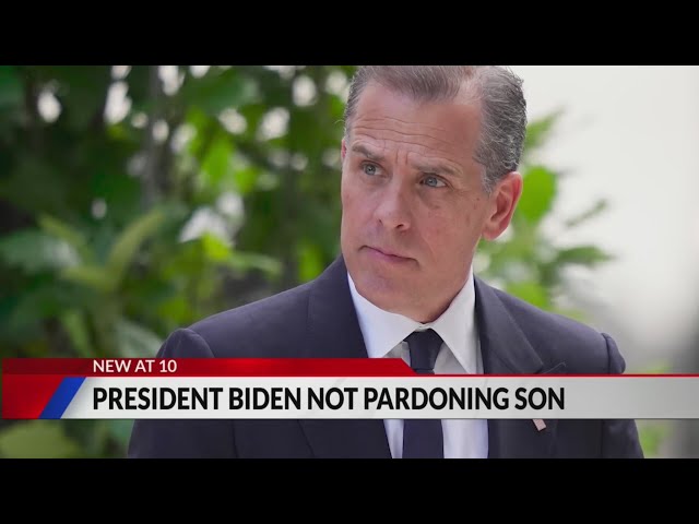 ⁣Biden says he will not lessen son Hunter's sentence