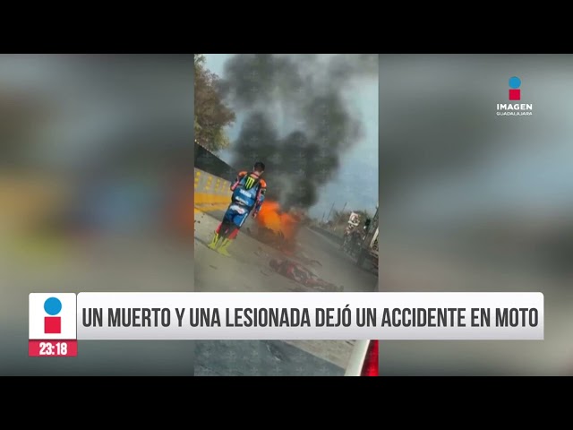 ⁣Un muerto y una lesionada dejó un accidente en moto | Imagen Noticias GDL con Rey Suárez