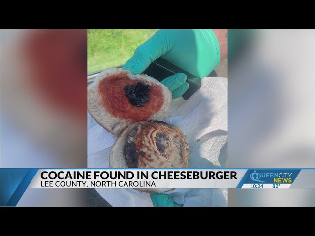 ⁣NC deputies find cocaine in cheeseburger