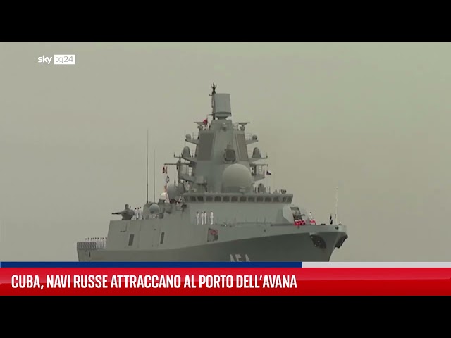 ⁣Cuba, navi russe attraccano al porto dell'Avana