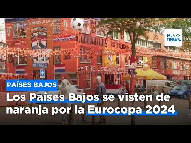 ⁣Eurocopa: Calles pintadas completamente de naranja en Países Bajos para apoyar a la selección