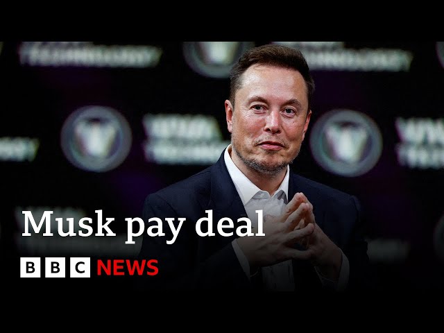 ⁣Tesla investors back record-breaking Musk pay deal | BBC News