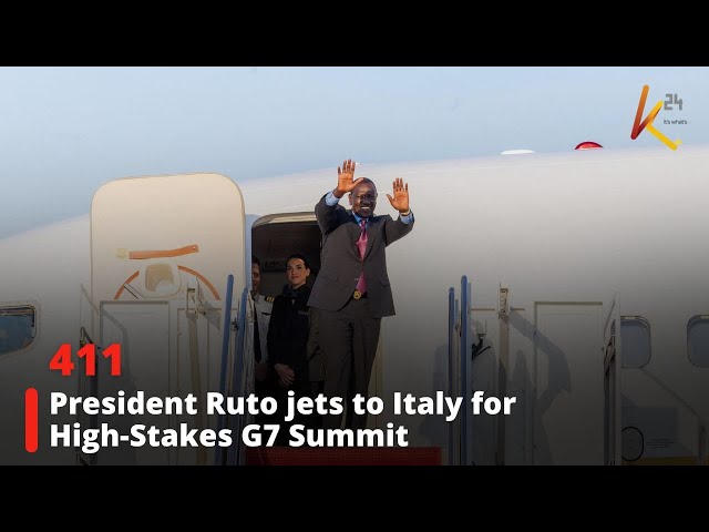 ⁣President Ruto flies to Italy for high-stakes G7 summit