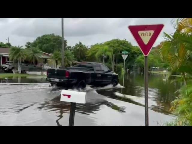 ⁣Fort Lauderdale neighborhood streets turned into 'no wake' zones from drenching rains