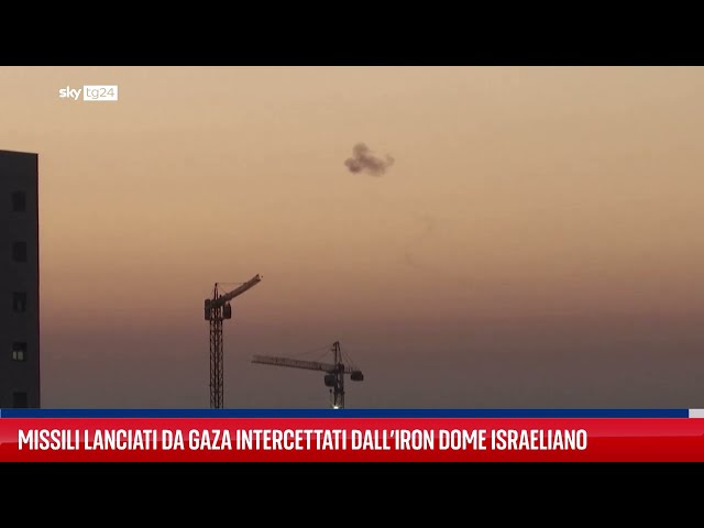 ⁣Missili sparati da Gaza intercettati da Air Dome israeliano