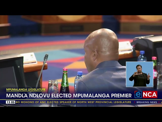 ⁣Mpumalanga Lesgislature | Mandla Ndlovu elected Mpumalanga premier