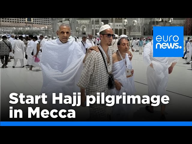 ⁣Millions of Muslims officially start Hajj pilgrimage in Mecca | euronews 