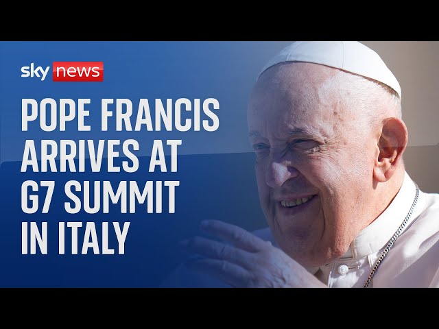 ⁣Watch live: Pope Francis arrives at G7 summit in Italy
