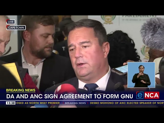 ⁣Parliament Sitting | DA and ANC sign agreement to form GNU