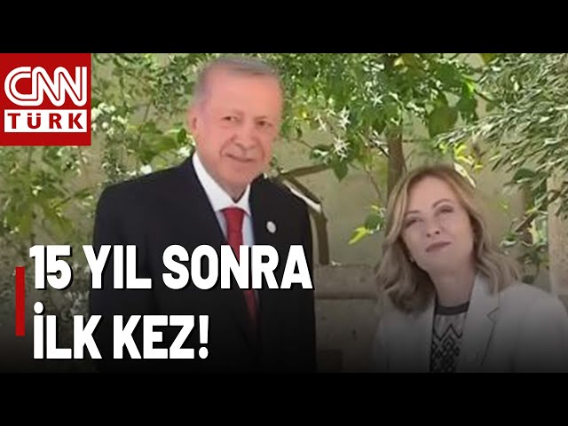 ⁣Cumhurbaşkanı Erdoğan G7 Zirvesinde! Giorgia Meloni, Erdoğan'ı Karşıladı