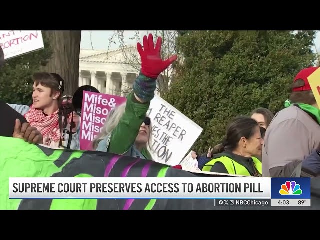 ⁣Supreme Court rules on access to abortion pill