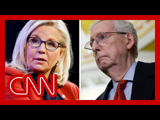 ⁣Liz Cheney calls out Mitch McConnell after his Trump photo