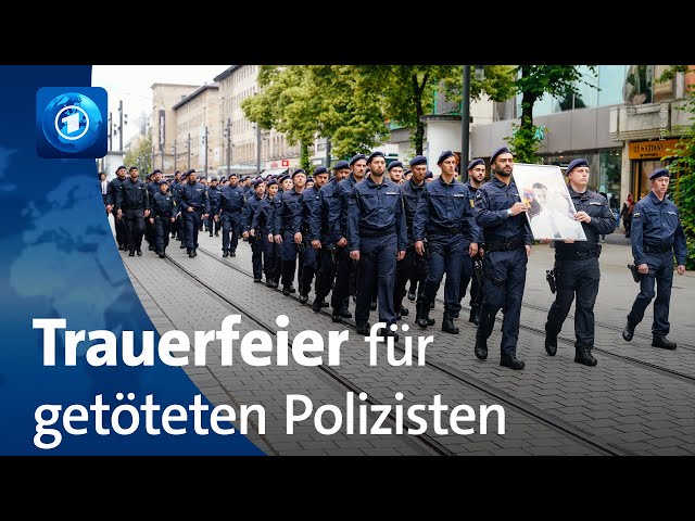 ⁣Nach Messerangriff: Trauerfeier für getöteten Polizisten in Mannheim
