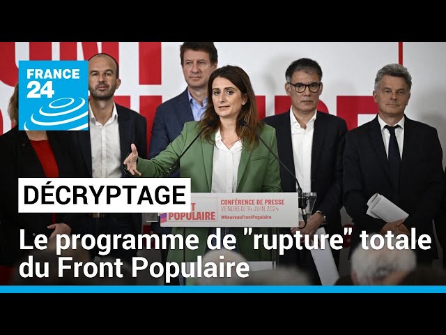 ⁣Législatives : création du Front Populaire en France, un programme de "rupture" totale