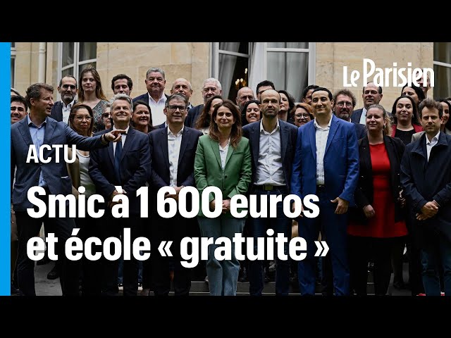 ⁣Smic à 1600 euros, école, chômage, retraites... les mesures annoncées par le Nouveau Front Populaire