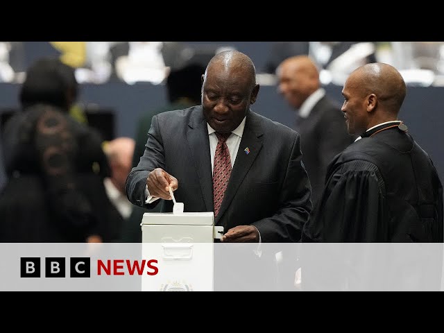 ⁣South Africa set to re-elect Cyril Ramaphosa after opposition parties agree unity deal | BBC News